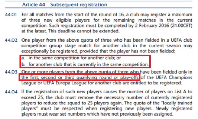 '문제없다!' UEFA 챔피언스리그 정관을 살펴보면 엘 샤라위의 출전엔 아무런 문제가 없다. / UEFA 정관 캡처