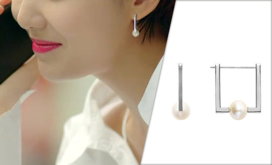 [2회_이지영B]  깔끔한 디자인의 '진주 귀걸이'
