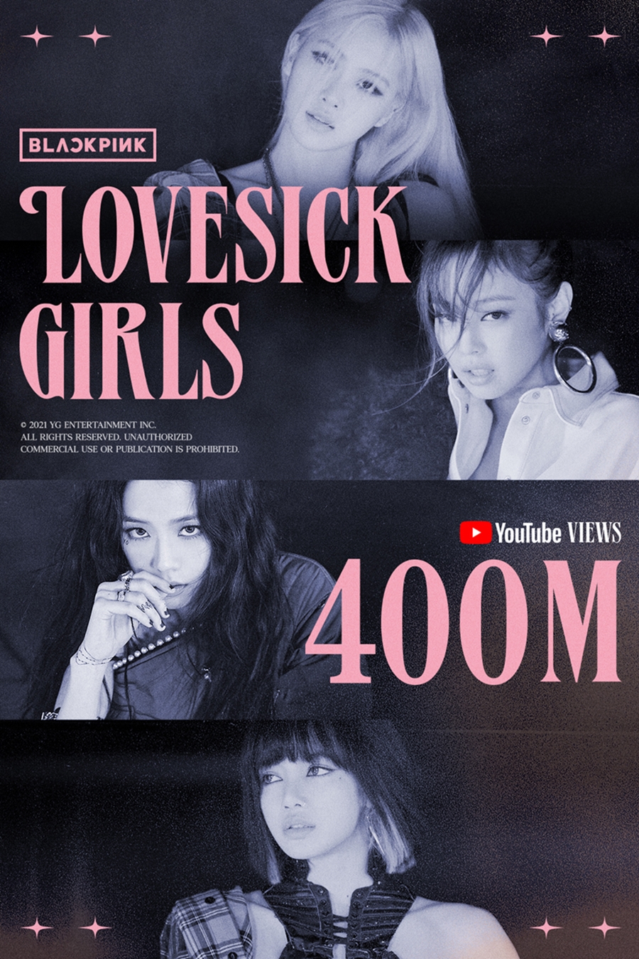 블랙핑크 'Lovesick Girls' 뮤직비디오 4억뷰 돌파!!