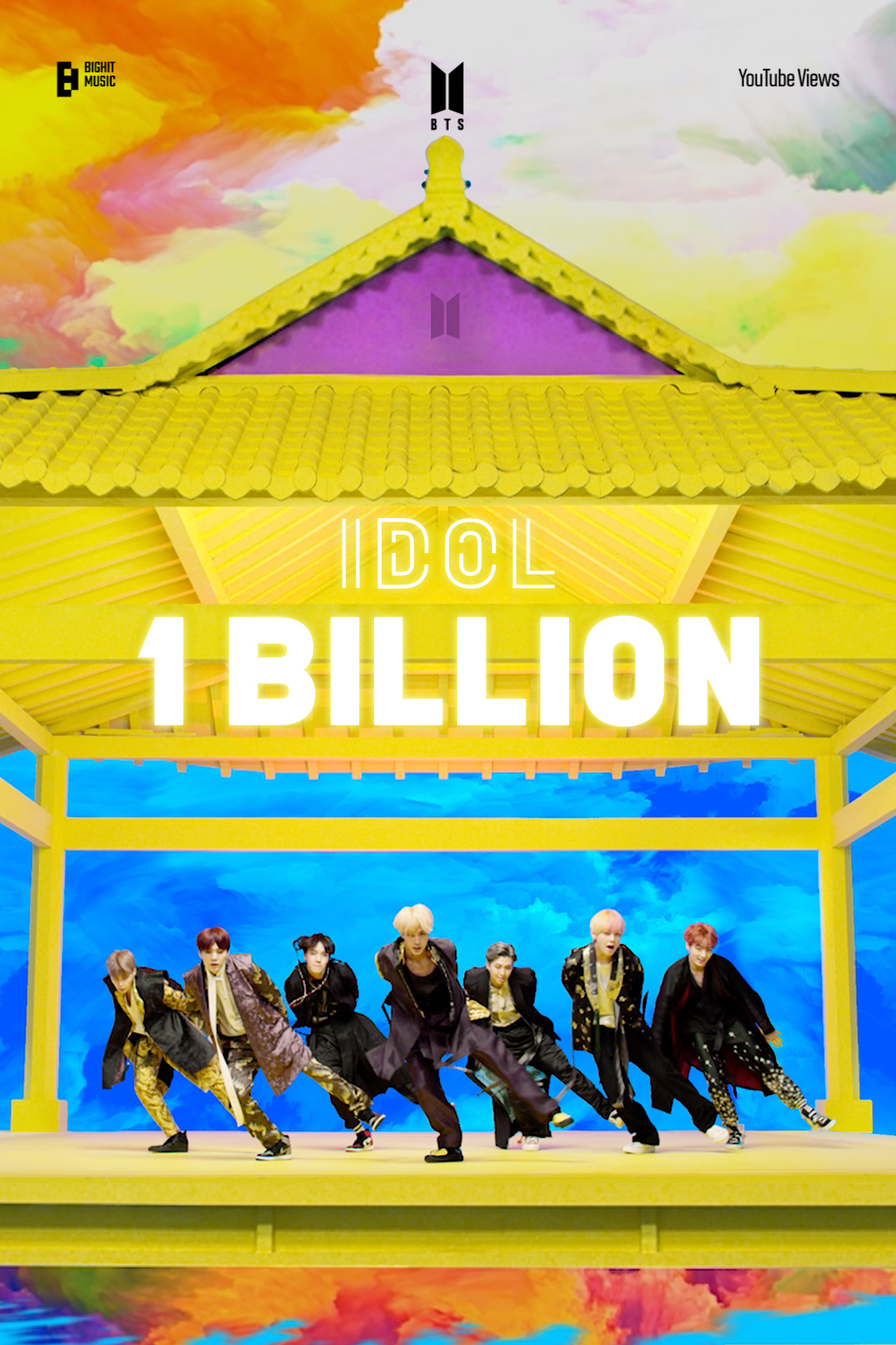 방탄소년단, ‘IDOL’ MV 10억뷰 돌파...통산 6번째