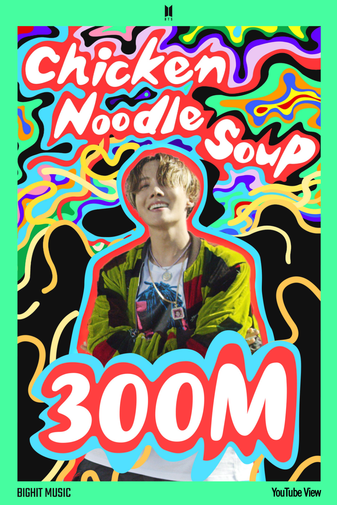 방탄소년단 제이홉, ‘Chicken Noodle Soup (feat. Becky G)’ M/V 3억 뷰 돌파