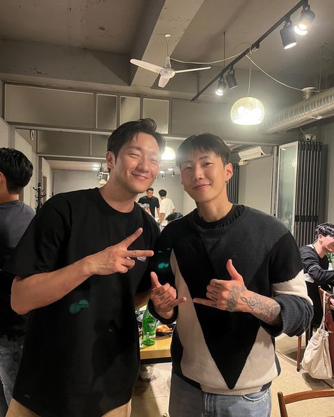 "'범죄도시2', 글로벌 가자" 박재범, 손석구·마동석과 투샷 [인스타]