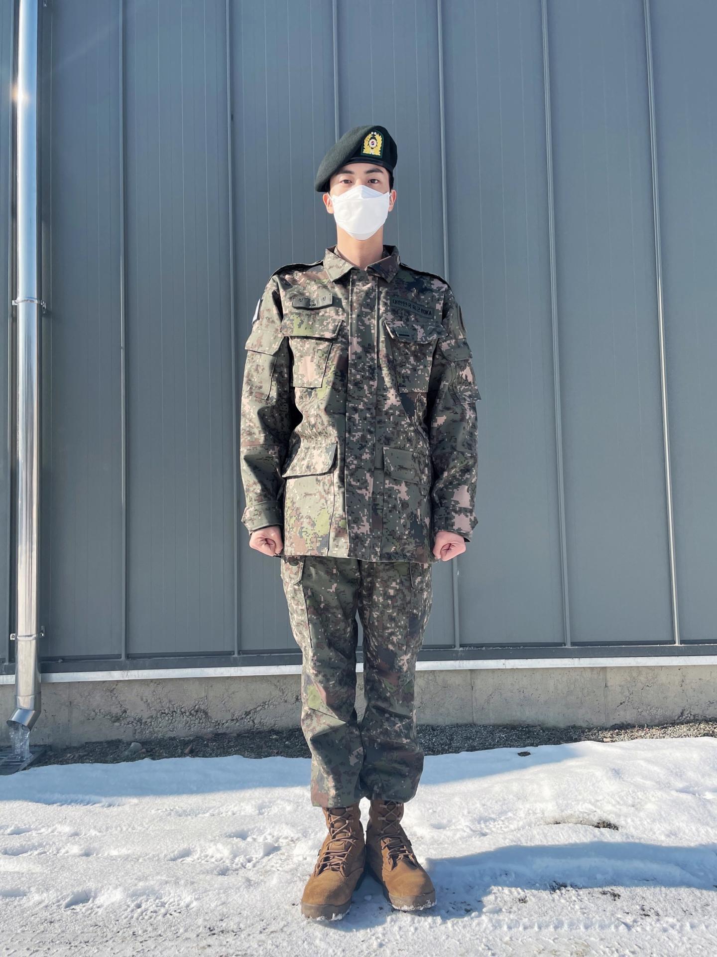 bts jin military photo