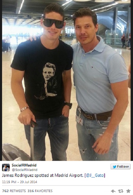 콜롬비아 공격형 미드필더 하메스 로드리게스의 레알 마드리드 이적이 확정됐다고 21일 '유로스포트'가 보도했다. / 유로스포트 캡처