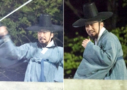 <화정> 수줍은 이성민, '검이 익숙지 않네~'