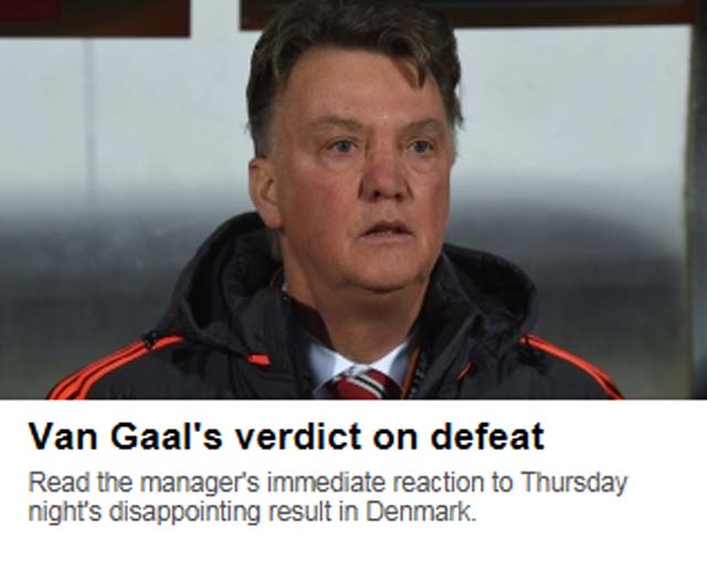 미트윌란 승리! 미트윌란이 유로파리그 32강 1차전에서 맨유를 2-1로 꺾었다. 맨유의 판 할 감독은 이번 패배로 '경질' 위기에 다시 놓이게 됐다. /맨유 홈페이지