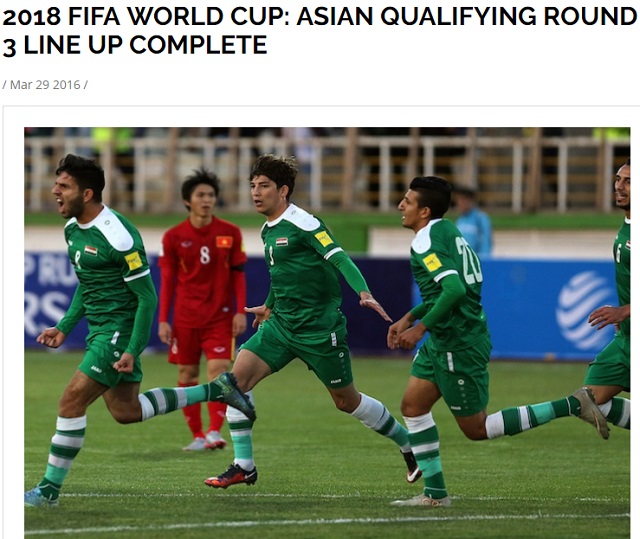 '아시아 최종예선 진출국 확정!' 한국을 비롯해 이란, 호주, 일본, 카타르, 이라크, 사우디아라비아, 중국, 태국, 우즈베키스탄, 시리아, 이라크가 2018 러시아 월드컵 아시아 지역 최종예선에 진출했다. / 아시아축구연맹 홈페이지 캡처
