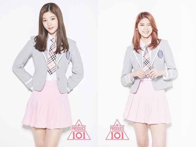 '프로듀스 101'을 통해 인기를 얻은 정채연(왼쪽)과 기희현. 두 사람은 그룹 다이아에 재합류했다. /엠넷 제공