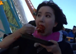 [무한도전 리뷰] 여자친구 은하, 먹방 베테랑 정준하도 능가하는 '롤러코스터 위 우아한 식사'