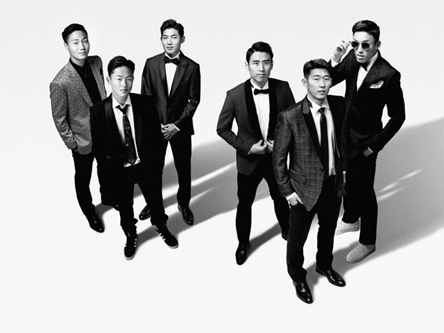 모델 능가하는 패션 감각! 백승호, 이승우, 장결희, 구자철, 손흥민, 김승규(왼쪽부터)가 멋진 정장 차림으로 포즈를 취했다. /'아디다스' 제공