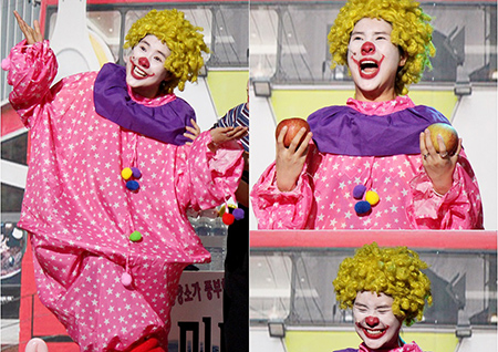 <개콘> '돌아와윰’ 강유미, 삐에로 포즈 3종 공개! ‘압권’ 