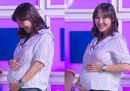 <라디오스타> 쿨 유리, 임신 6개월! '셋째 임신' 남편과 녹화 동행