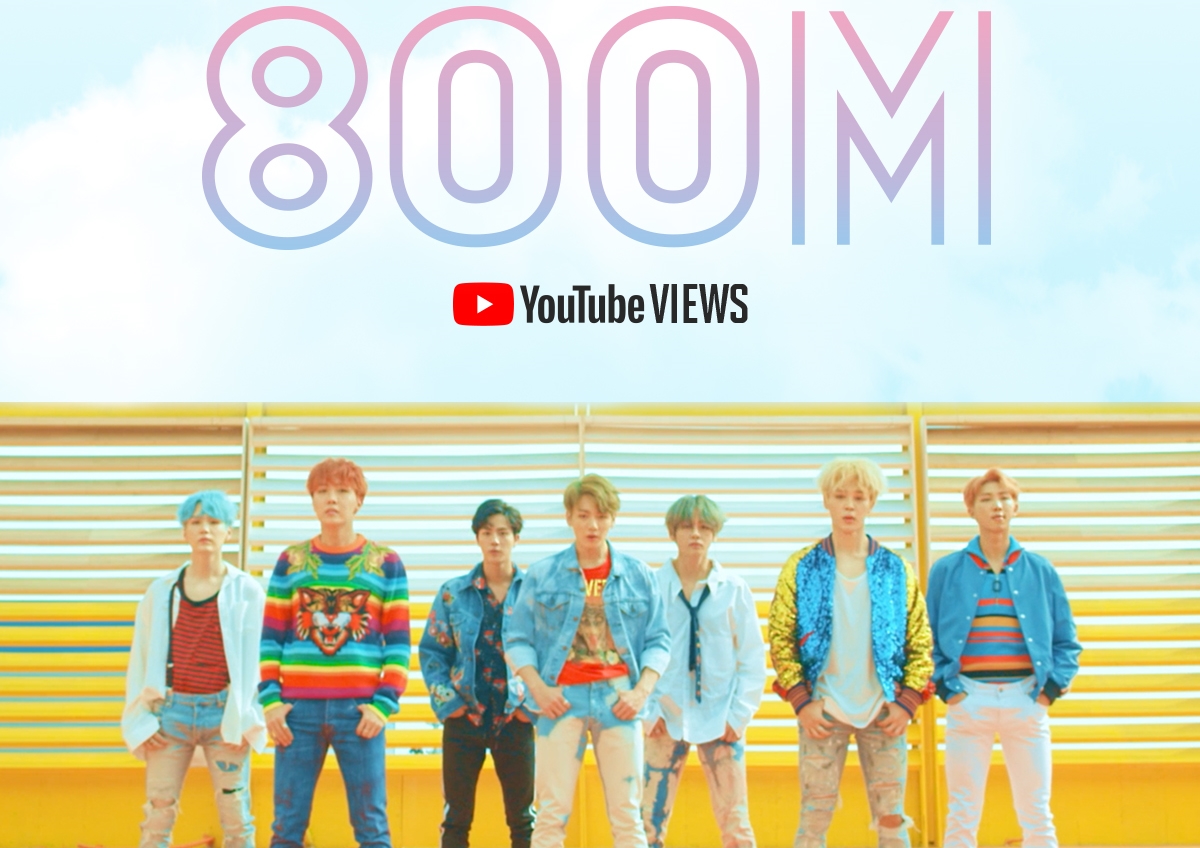 방탄소년단, LOVE YOURSELF 承 ‘Her’ 타이틀곡 DNA 뮤직비디오 8억뷰 돌파