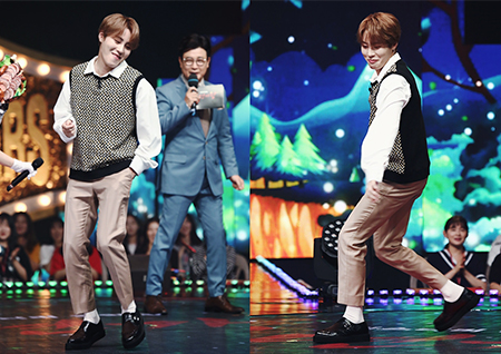 '복면가왕' 하성운, 녹화 도중 클럽댄스 삼매경! 날렵한 발재간 '눈길'