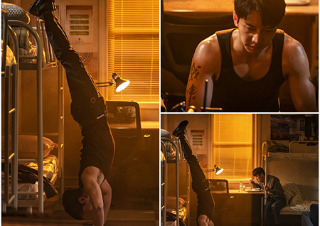 '배가본드' 이승기, 고난도 물구나무서기 자세 포착! "못 하는게 뭐에요?"