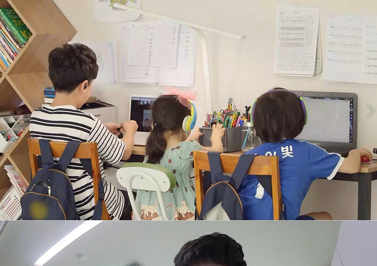 '공부가 머니?' 삼남매가 한 공간에서 자고 먹고 공부하는 상황을 위한 스페셜 솔루션