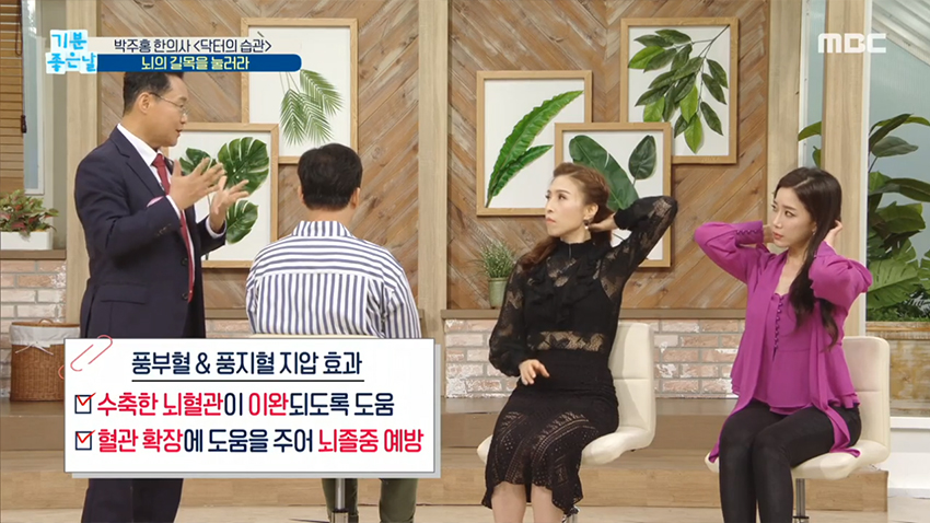 뇌혈관이 지나가는 '풍부혈','풍지혈' 두 개의 길목을 눌러라!