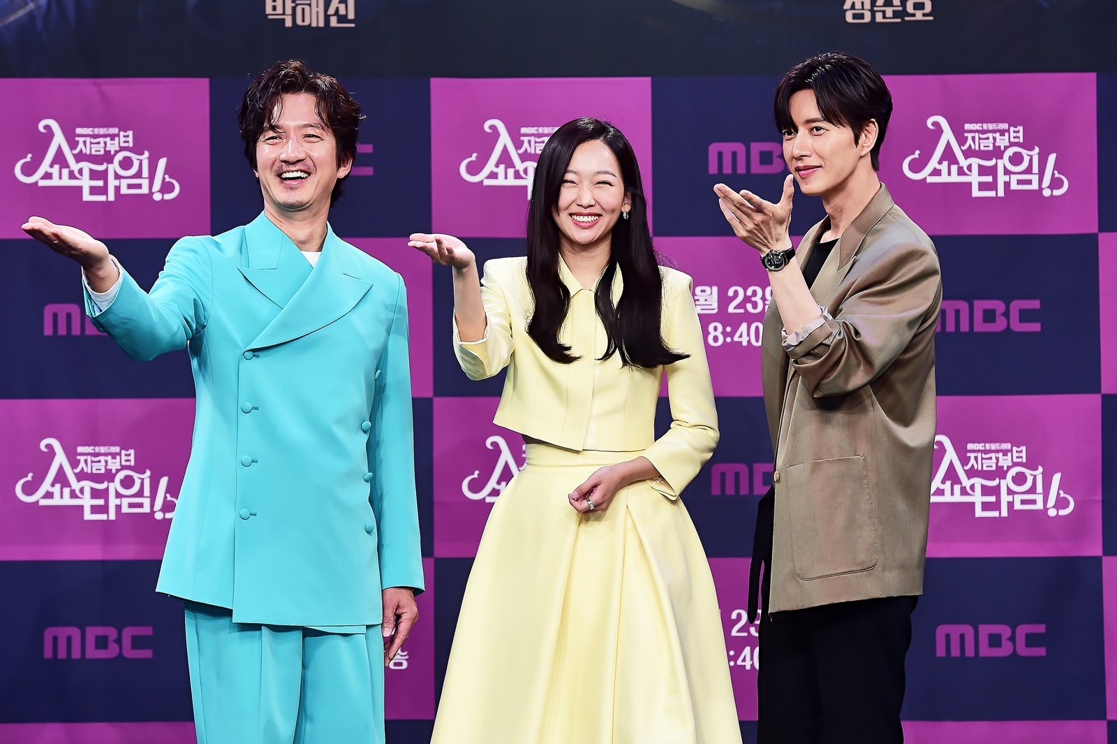 박해진·진기주·정준호의 코믹쇼 막 올랐다…'지금부터, 쇼타임!' [종합]