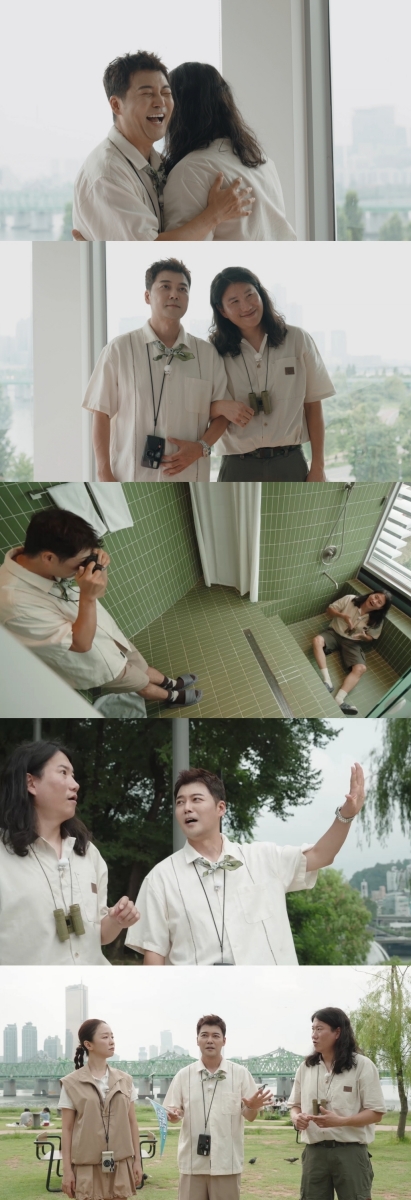 전현무, 신혼여행 미리 체험? 장발의 게스트와 포옹 (이유 있는 건축)