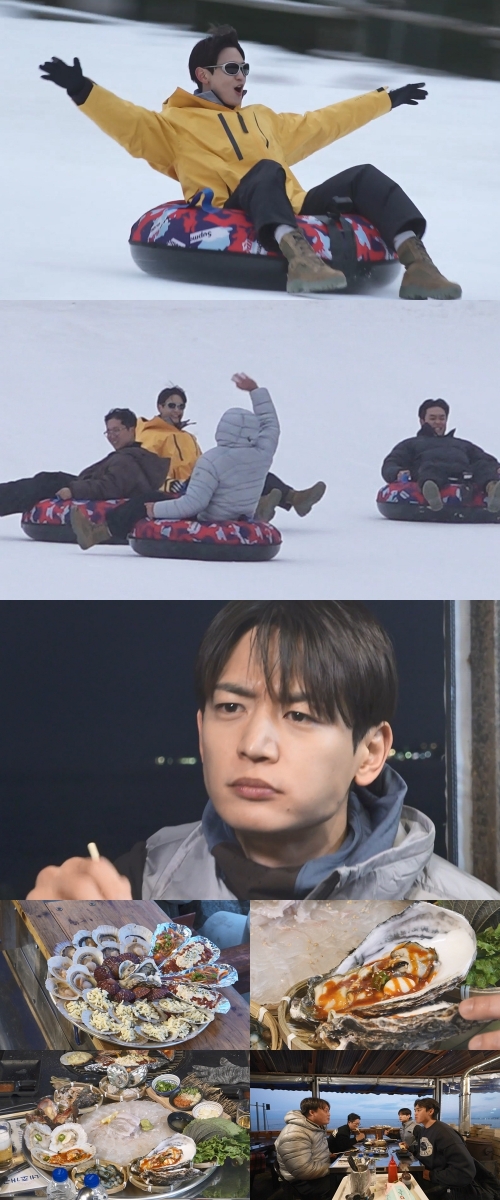 "동심도 잡는 해병"…민호, 눈썰매장서 두 팔 번쩍 스릴 만끽 (나혼산)