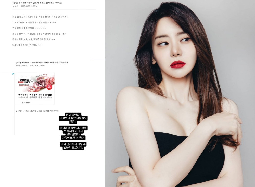 "언제까지 버틸 수 있을지"…서유리, 악플에 무너졌다 [소셜in]