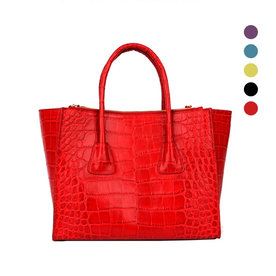 [117회_이진] 화사한 컬러가 돋보이는 악어무늬 빅백